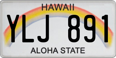 HI license plate YLJ891