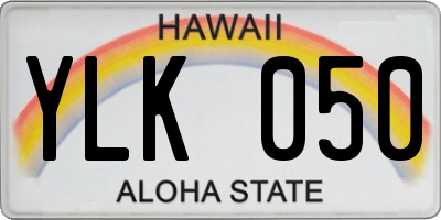HI license plate YLK050