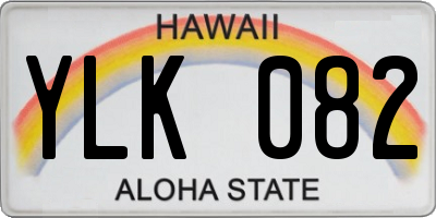 HI license plate YLK082