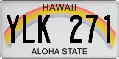 HI license plate YLK271