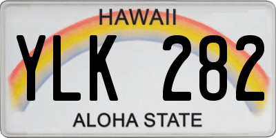 HI license plate YLK282