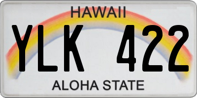 HI license plate YLK422