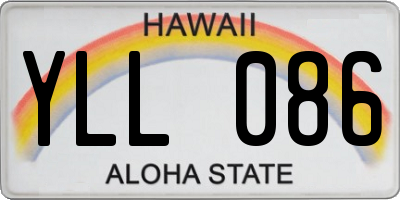 HI license plate YLL086