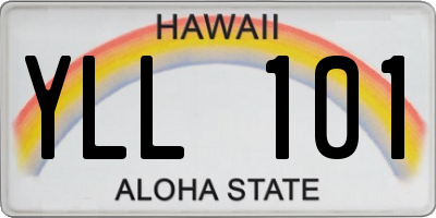 HI license plate YLL101