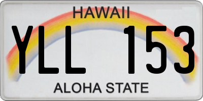 HI license plate YLL153