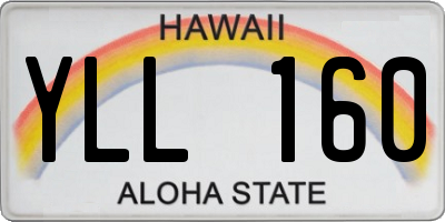 HI license plate YLL160