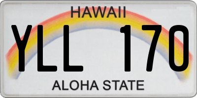 HI license plate YLL170