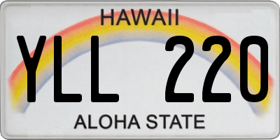 HI license plate YLL220