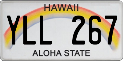 HI license plate YLL267
