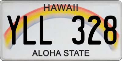 HI license plate YLL328