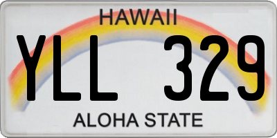 HI license plate YLL329