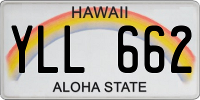HI license plate YLL662
