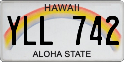 HI license plate YLL742