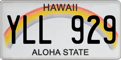 HI license plate YLL929