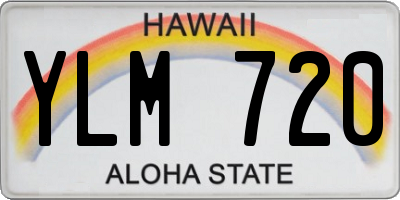 HI license plate YLM720