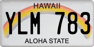 HI license plate YLM783