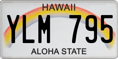 HI license plate YLM795