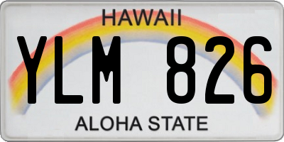 HI license plate YLM826