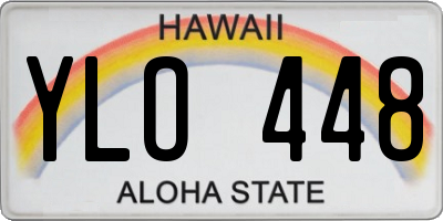 HI license plate YLO448