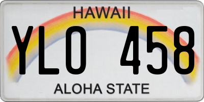 HI license plate YLO458