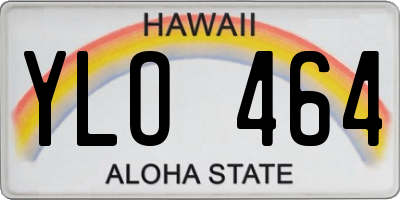 HI license plate YLO464