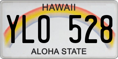 HI license plate YLO528