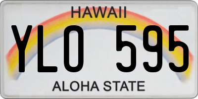 HI license plate YLO595