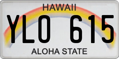 HI license plate YLO615