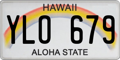 HI license plate YLO679