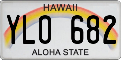 HI license plate YLO682