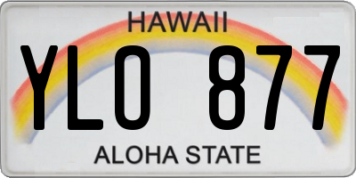 HI license plate YLO877