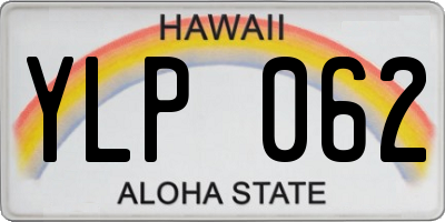 HI license plate YLP062
