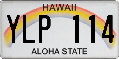 HI license plate YLP114