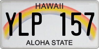 HI license plate YLP157