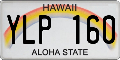HI license plate YLP160