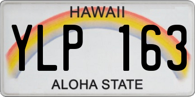 HI license plate YLP163