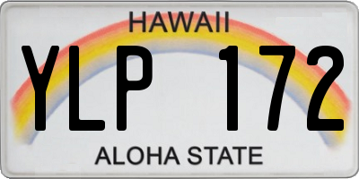 HI license plate YLP172