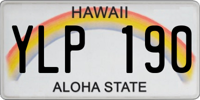 HI license plate YLP190