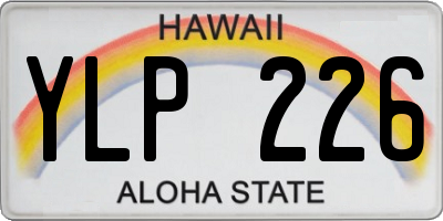 HI license plate YLP226