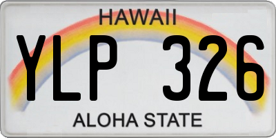 HI license plate YLP326