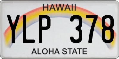 HI license plate YLP378