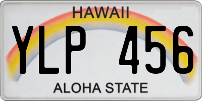 HI license plate YLP456