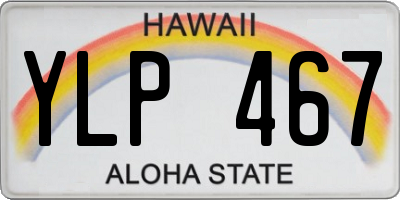 HI license plate YLP467