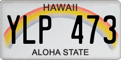 HI license plate YLP473