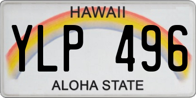 HI license plate YLP496