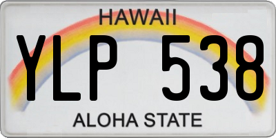 HI license plate YLP538