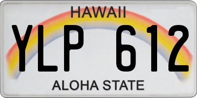HI license plate YLP612