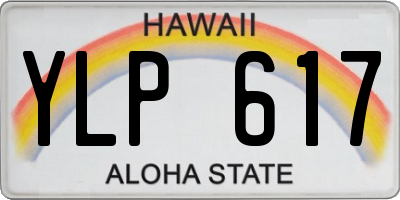 HI license plate YLP617