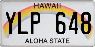 HI license plate YLP648