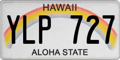 HI license plate YLP727